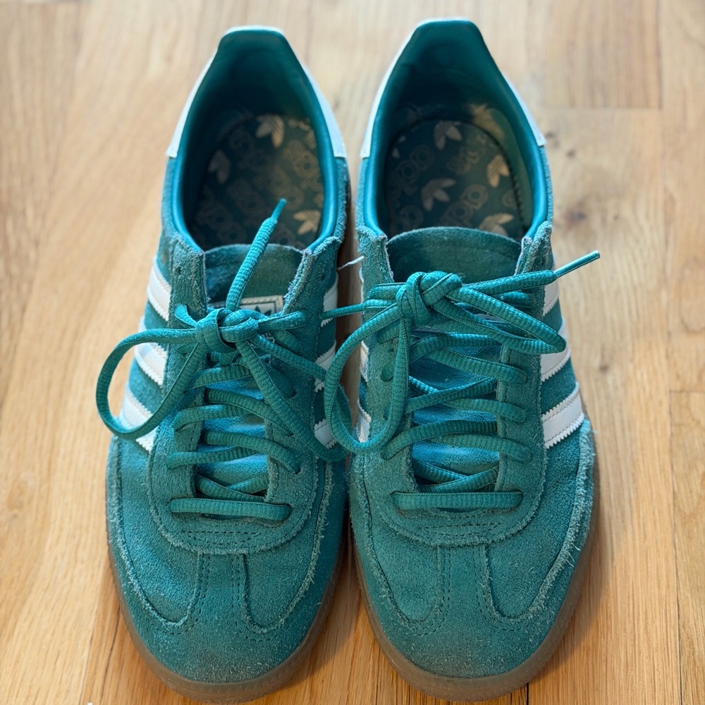 Adidas Green and White Women's Sneakers